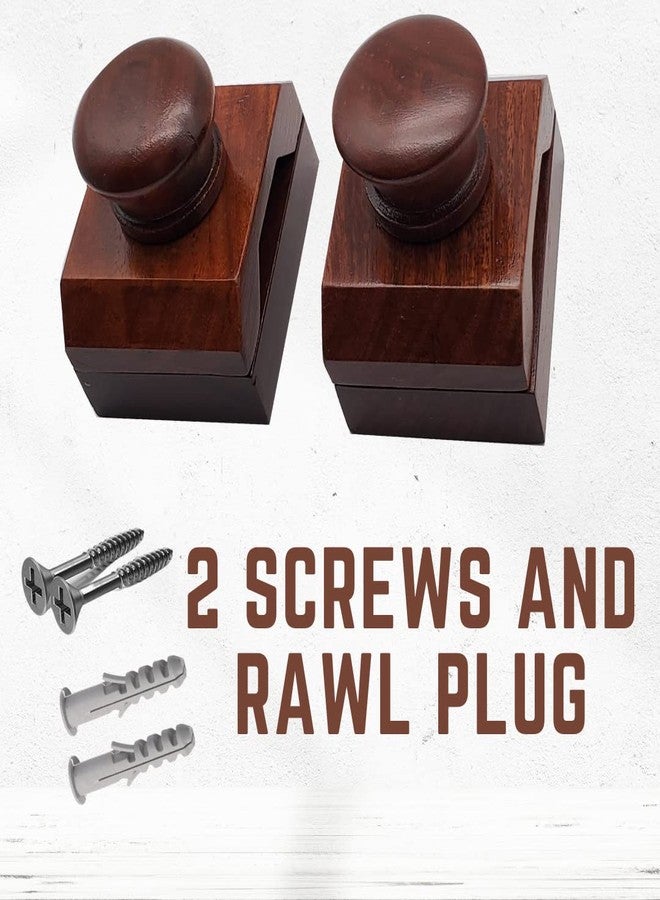 Wise Linkers Hinge Back Wooden Quilt Wall Hanger - Cherry Brown - 2 Clamps with Screws for Tapestry Hangers Wall Hangings Wall Clips for Hanging Quilt Hangers for Wall hangings - Image 5